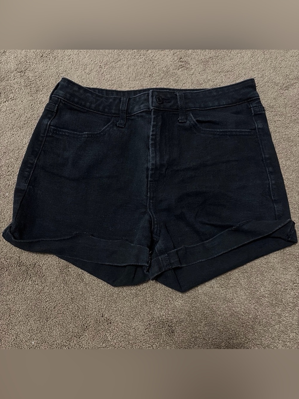 Old Navy Dark Navy Rolled-Hem Jean Shorts